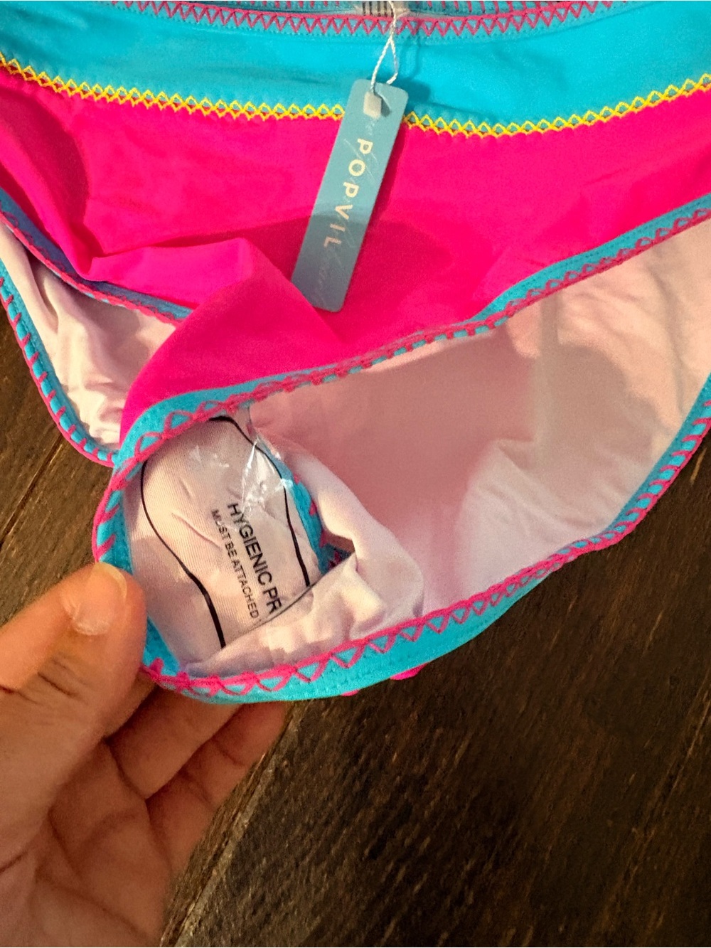 Pink & Turquoise Two-Piece Swim Set - Picture 2 of 3